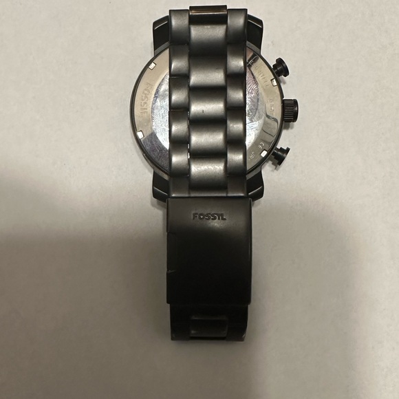 Men’s Fossil 50mm Nate Matte Black Big Face Watch used - Picture 2 of 2